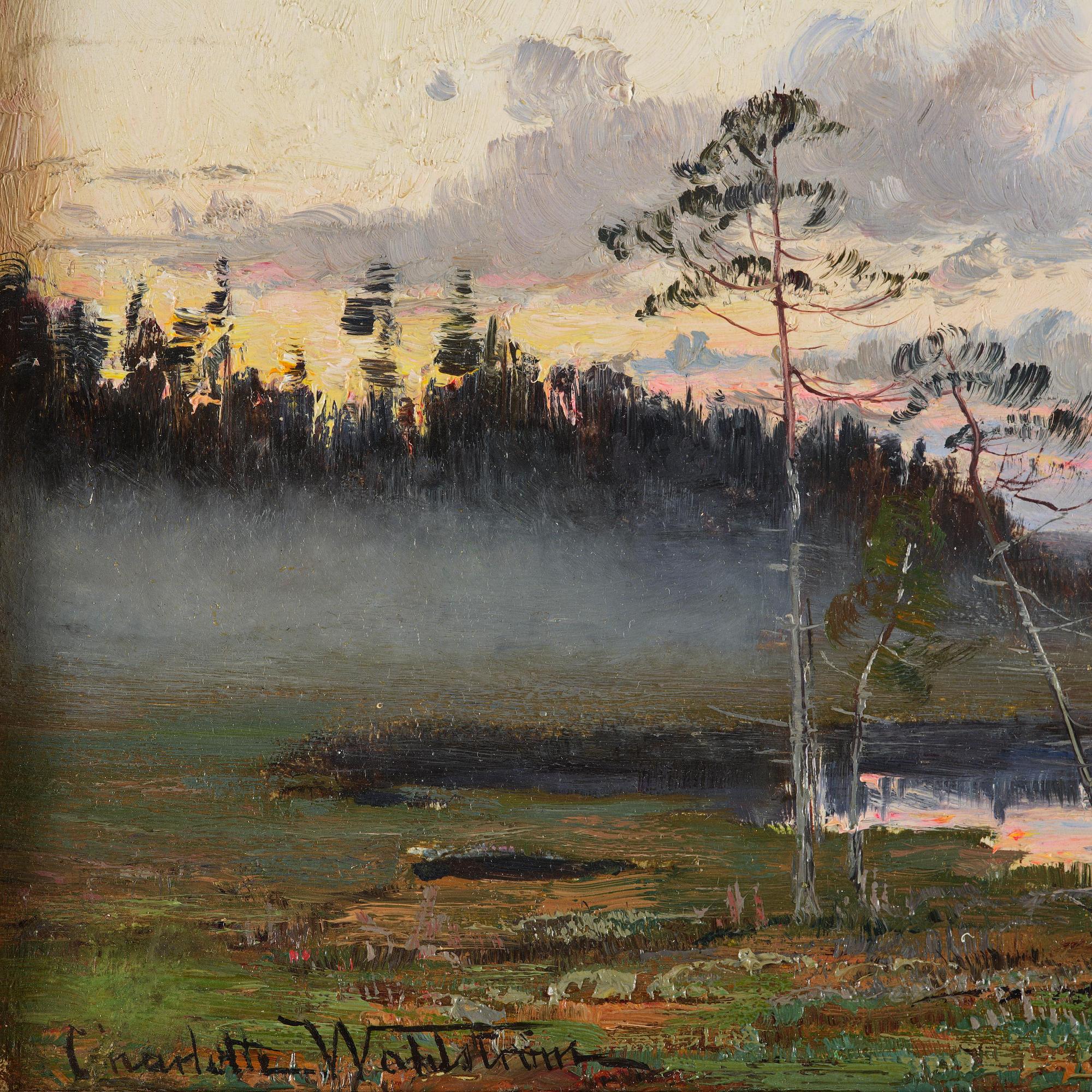 Charlotte Wahlström, Skymning vid vattnet.