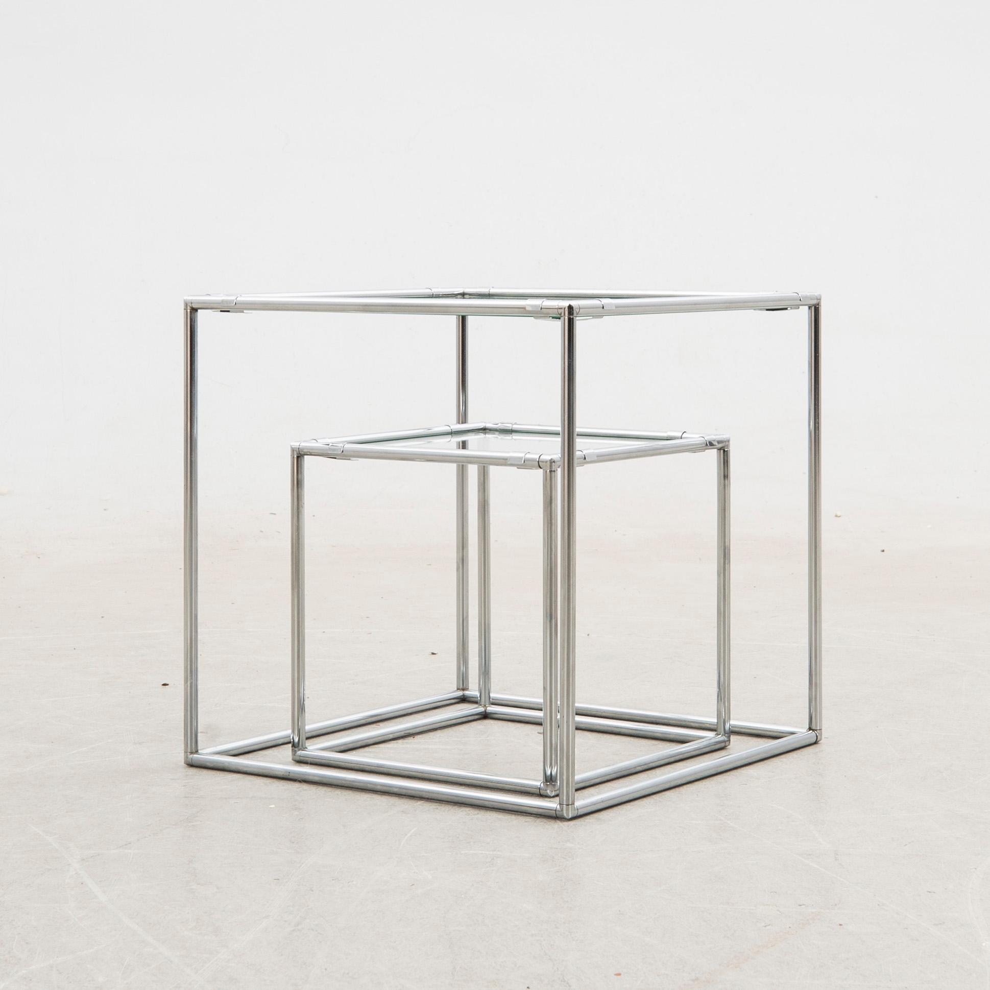 Poul Cadovius, Side table/set of tables 2 pcs "Abstracta" Denmark late 20th century.
