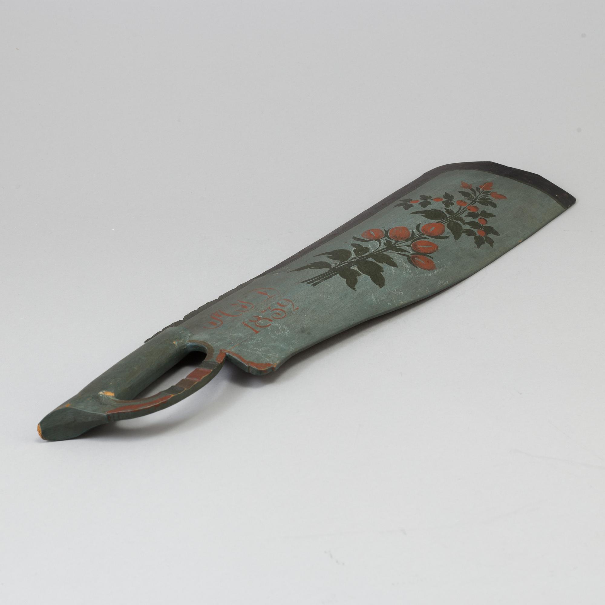 SKÄKTKNIV, allmoge, Norrala, Hälsingland, tillskriven Pehr Schenler.  bär datum 1832.