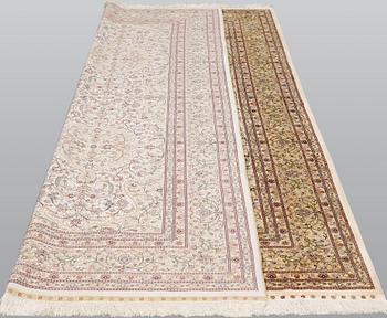 Carpet, silk, oriental, approx. 279 x 184 cm.