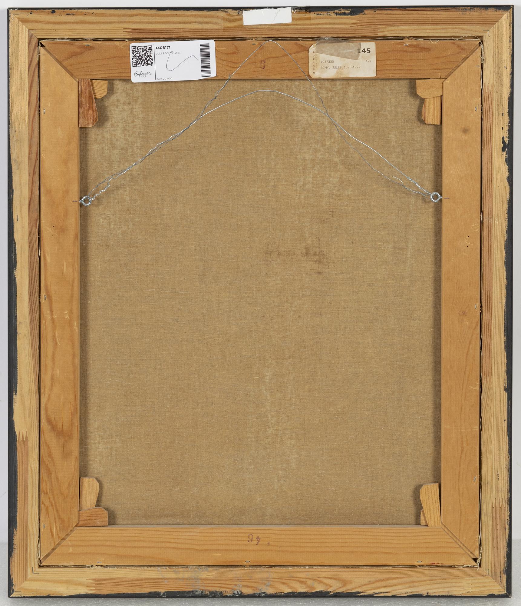 Jules Schyl, olja på duk, signerad.