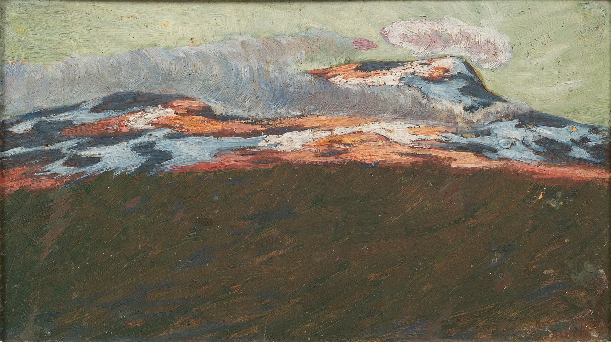 HELMER OSSLUND, oil on paper panel, unclearly signed.