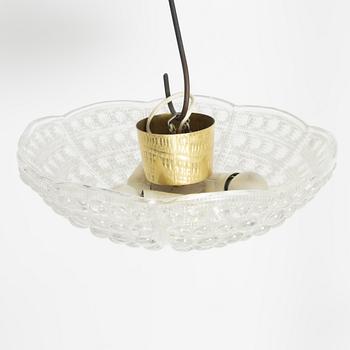 Carl Fagerlund, A pair of ceiling lamps, Orrefors.