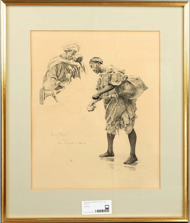 HUGO BIRGER, teckning. Sign Tanger 85.