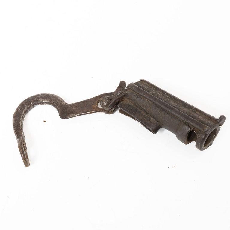 Two 18th century wrought iron locks.
