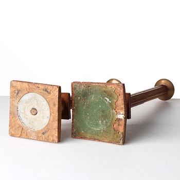 A pair of late Gustavian candlesticks, circa 1800.