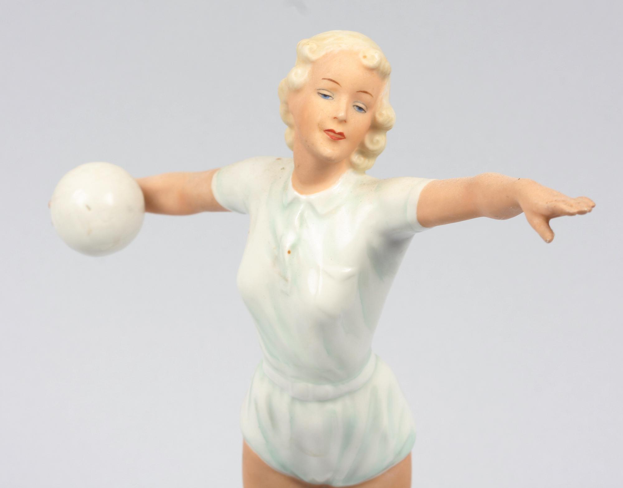 FIGURIN, porslin, Schaubach Kunst, Tyskland 1930-40-tal.