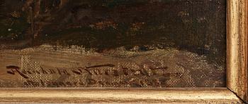 REINHOLD NORSTEDT, olja på duk, sign 1883.