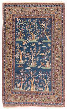 Rug, likely Tehran, approximately 227 x 133 cm.