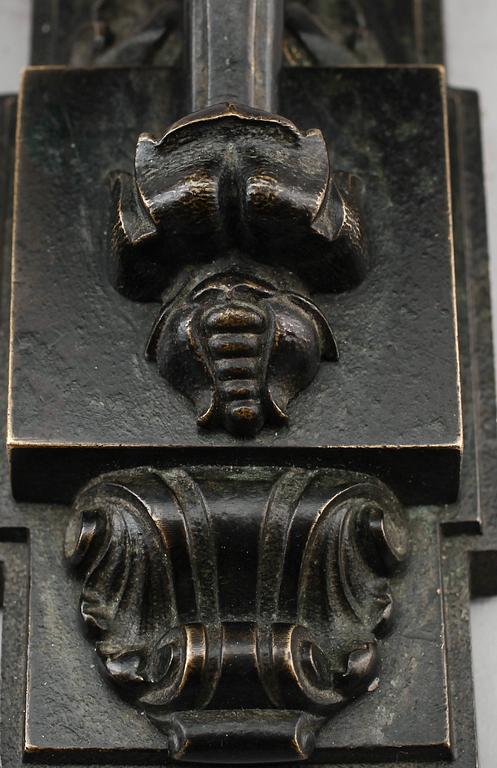 LJUSSTAKAR, 1 par, senempire, omkring år 1830.