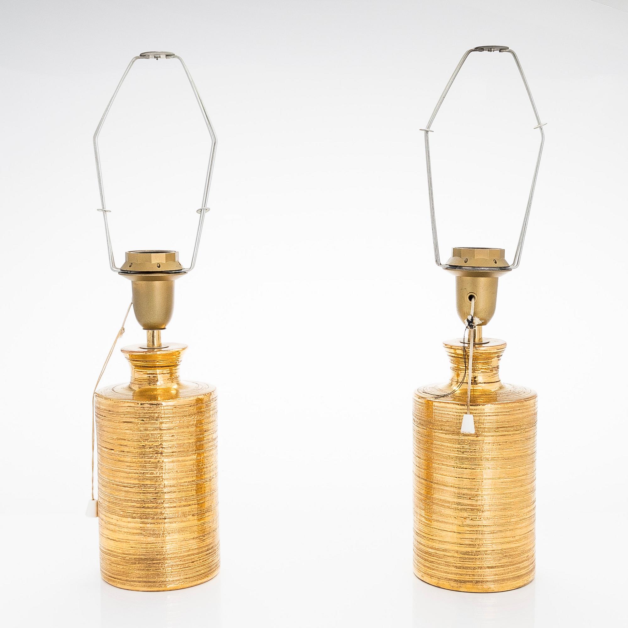 Bordslampor, keramik, Bitossi, Montelupo Fiorentino, Italien, 1900-talets senare hälft.