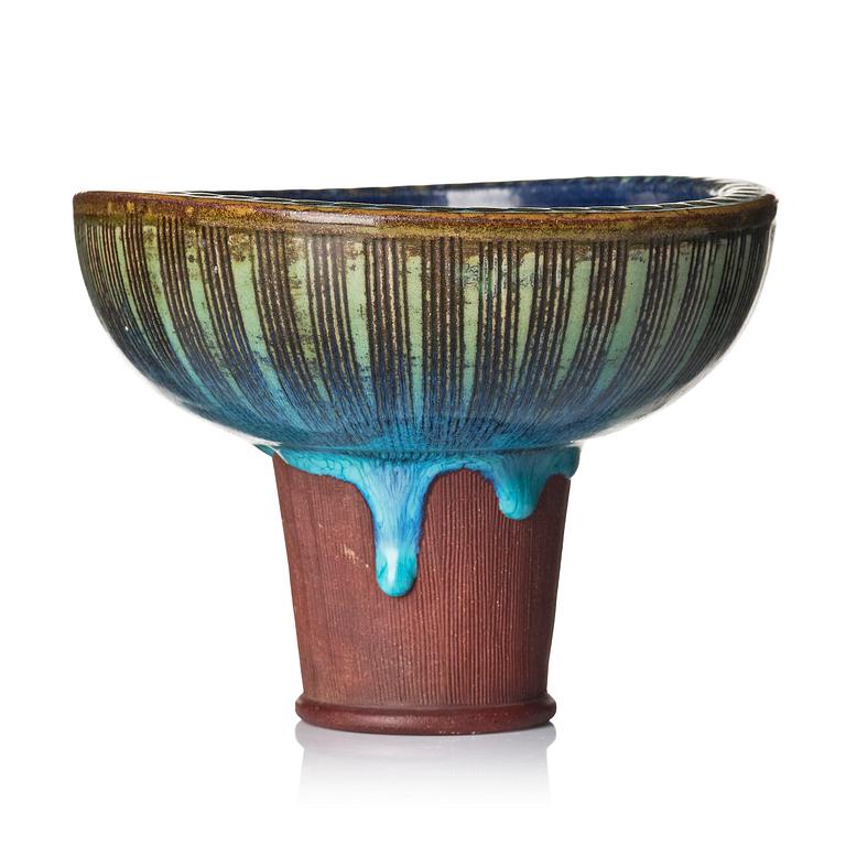 Wilhelm Kåge, skål, "Farsta", stengods, Gustavsbergs Studio 1952.