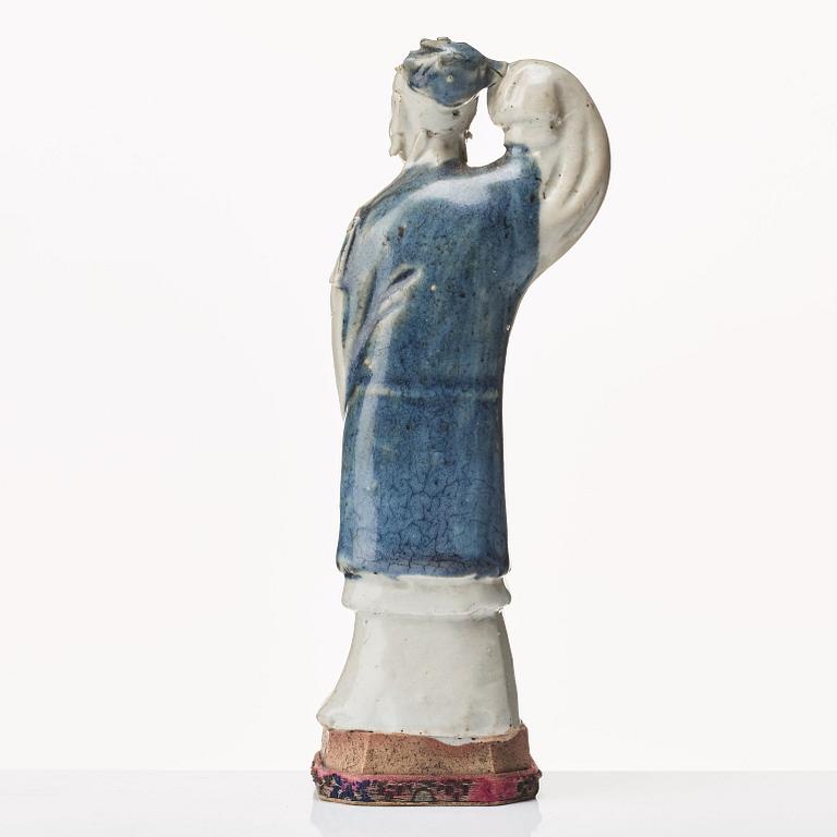 Figurin, blanc de chine. Qingdynastin, 1700-tal.