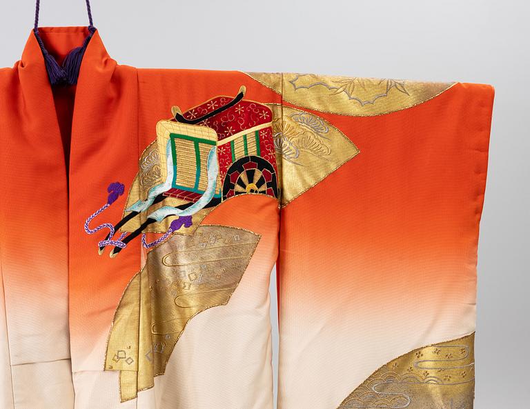 A Japanese brocade kimono, 1980s.
