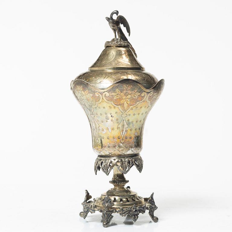 Lockpokal, silver, Osmanska kulturområdet, Abdul Hamids period, ca 1880-90-tal.