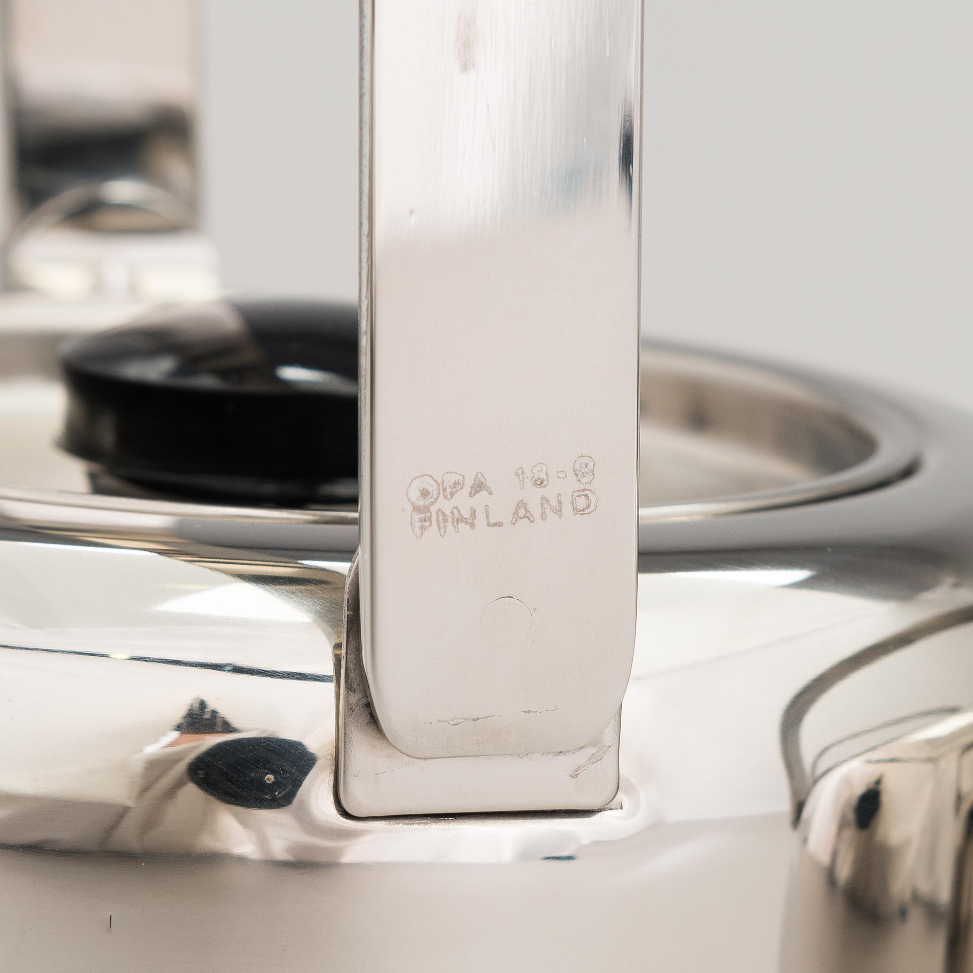 TIMO SARPANEVA, 5-piece stainless steel serving dishes for Opa Ltd.
