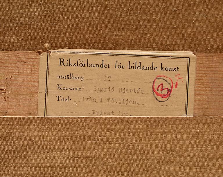 Sigrid Hjertén, "Iván i fåtöljen" (Iván in the armchair).