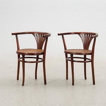 Armchairs, a pair, Thonet, early 20th century.