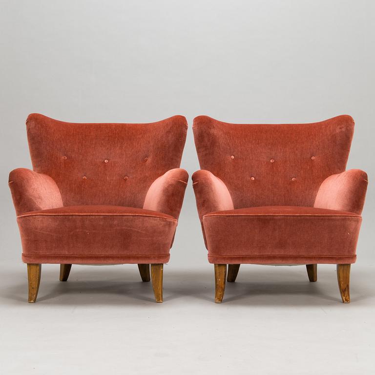 Ilmari Lappalainen, Fåtöljer, ett par, "Laila", Asko, Finland 1900-talets mitt.