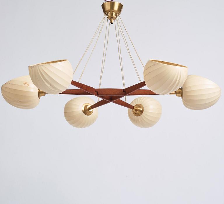 Hans Bergström, a ceiling lamp, ateljé Lyktan, Sweden 1950s.