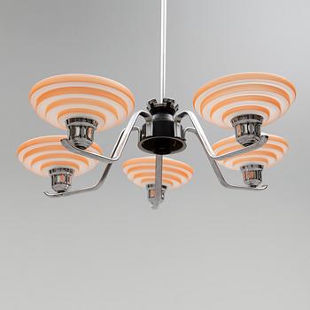 TAKLAMPA, art déco, 1900-talets första hälft. Höjd 75 cm.