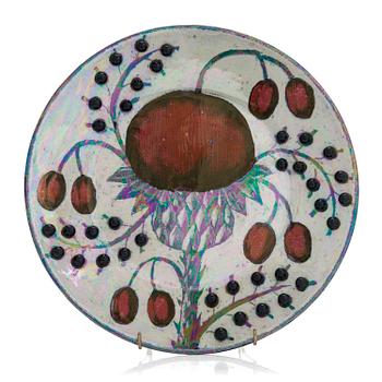 Birger Kaipiainen, a stoneware decorative dish signed Kaipiainen Arabia.