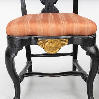 Chairs two, Baroque, 18th century.