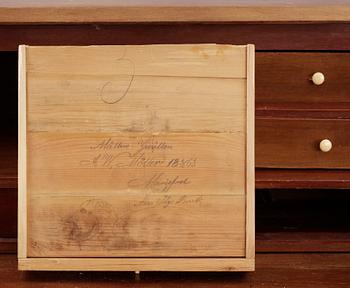 SNEDKLAFFSEKRETÄR, sengustaviansk stil AW Möller Mariefred 1863.