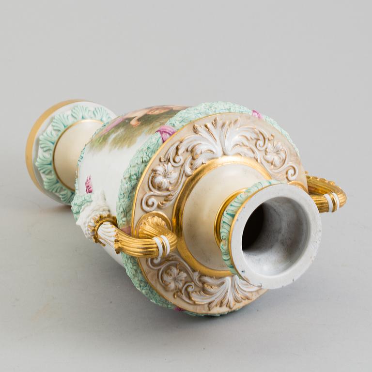 A late 19th century porcelain vase.