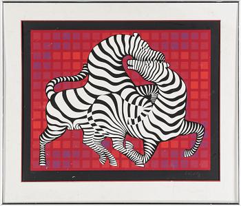 Victor Vasarely · VICTOR VASARELY, serigrafi, sigenard och numrerad 97/275.