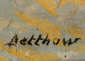 ERIC DETTHOW, olja på pannå, sign.