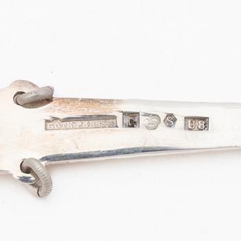 A set of twelve parcel gilt silver spoons, mark of Nya Guldsmedsaffären Göte Persson, Vilhelmina, Sweden 1946.