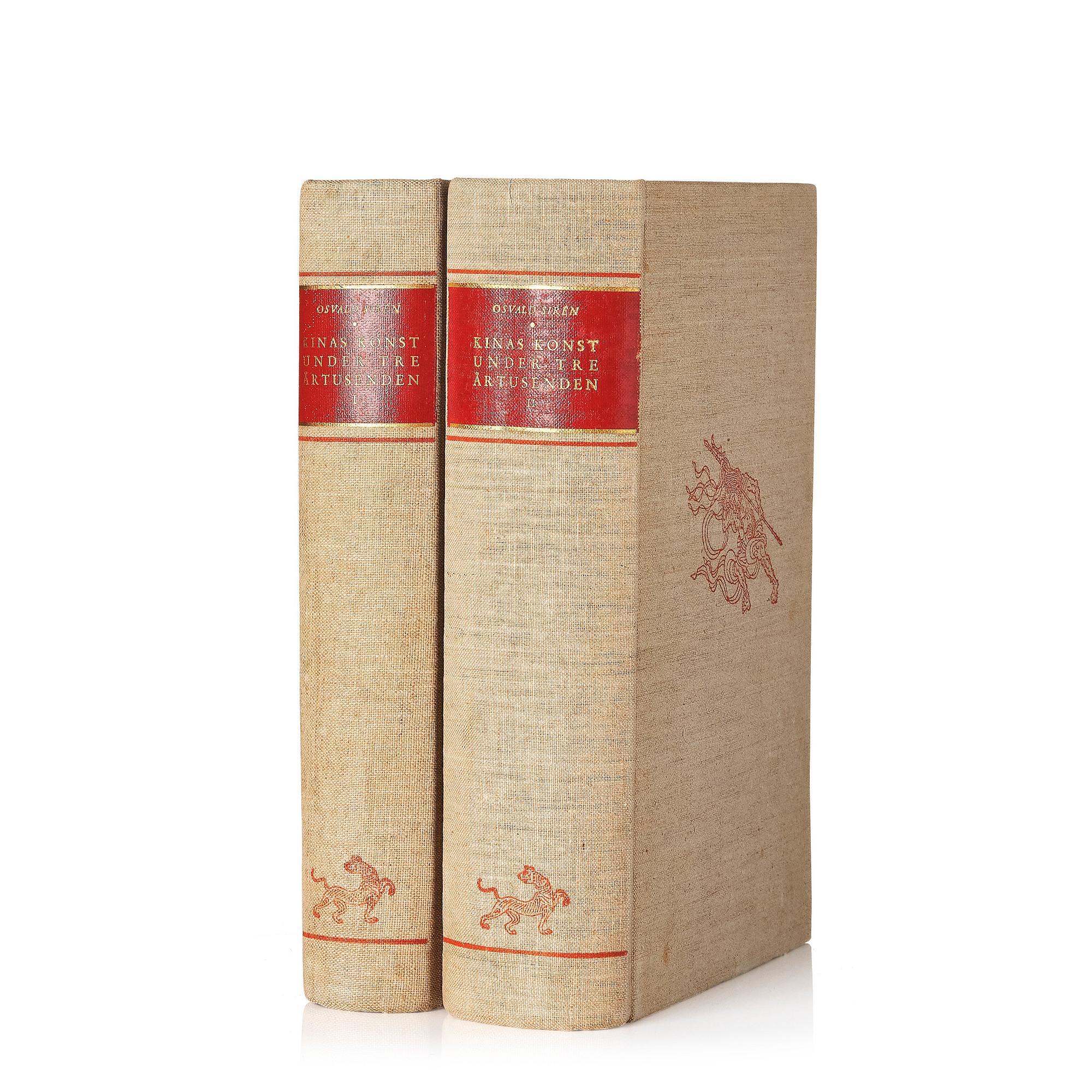 A collectors library part III. Osvald Sirén, Kinas konst under tre årtusenden. Vol I-II. Stockholm, 1943.