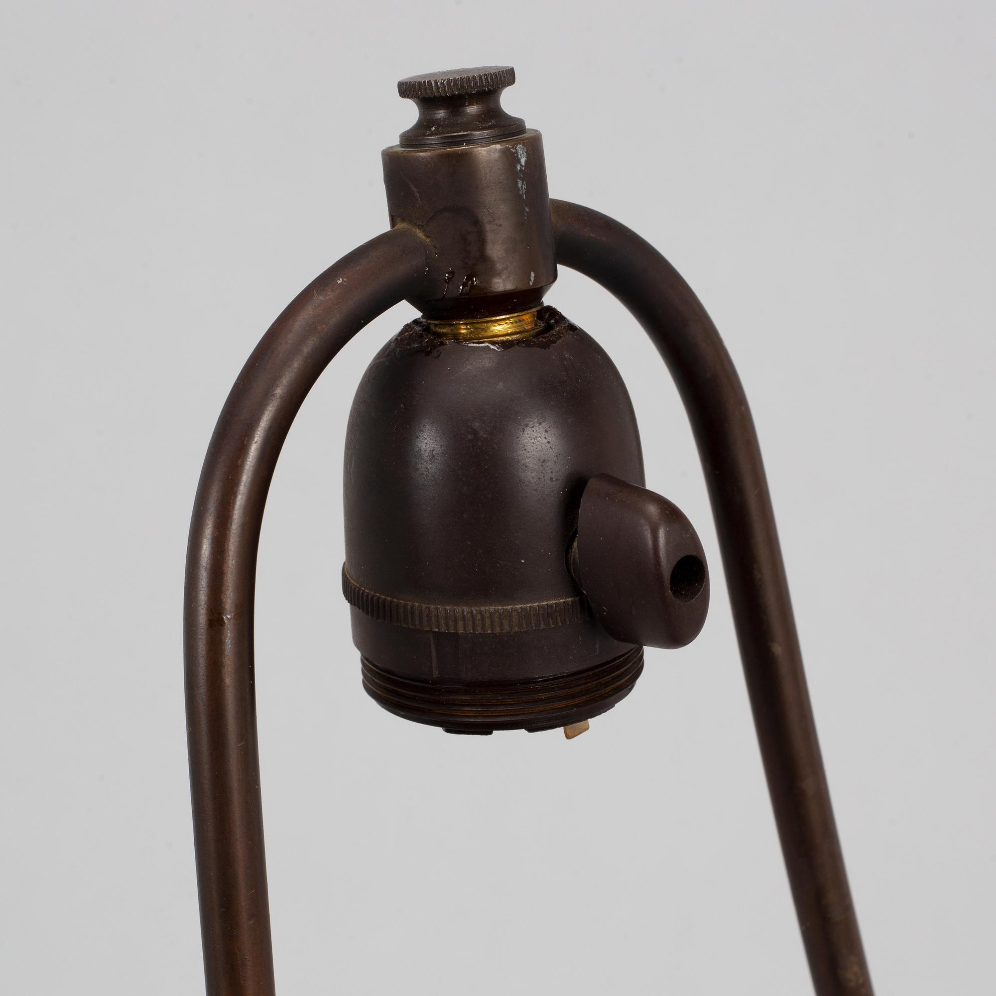 BORDSLAMPA, brons, art déco, 1900-talets första hälft.