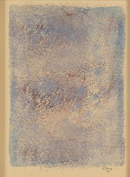 Mark Tobey, monotyp på papper, signerad och daterad 1950.