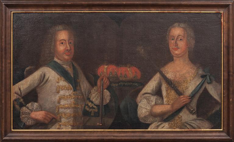 OKÄND KONSTNÄR, olja på uppfodrad duk, 1700-tal.