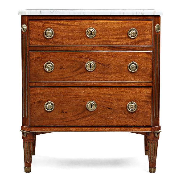 A late Gustavian commode by Anders Scherling 1785 (master in Stockholm 1771-1809).