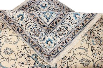 A Nain crug, part silk, c. 200 x 193 cm.