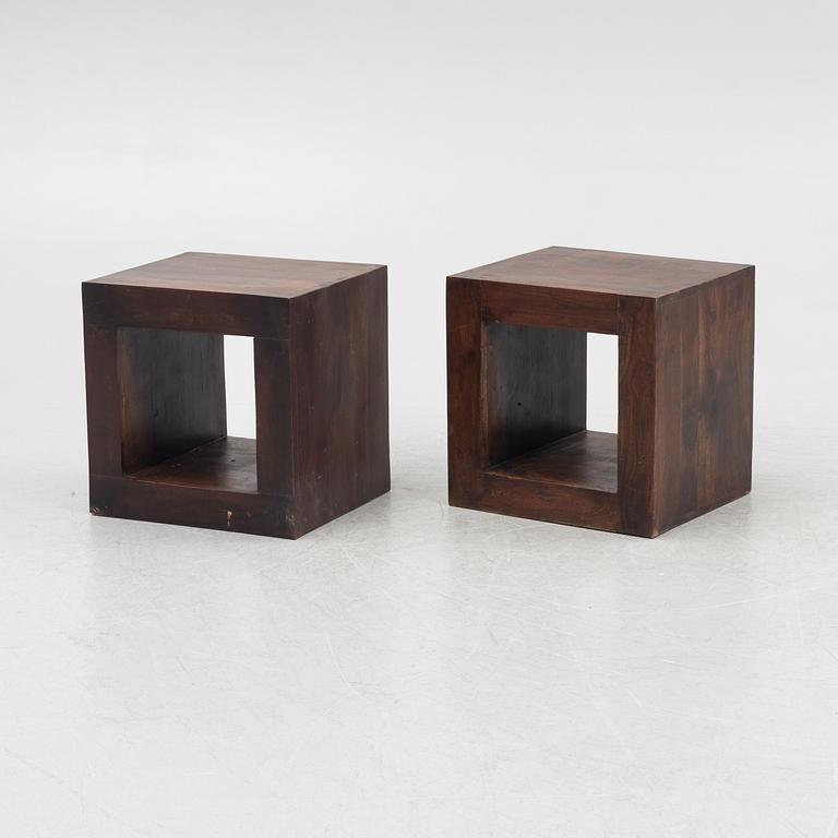 A pair of bedside tables, late 20th century.