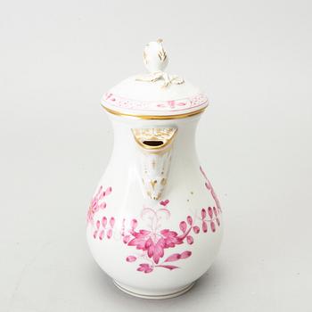 SERVISDELAR, porslin, 6 delar, Meissen, "Indische malerei", 1900-talets andra hälft.