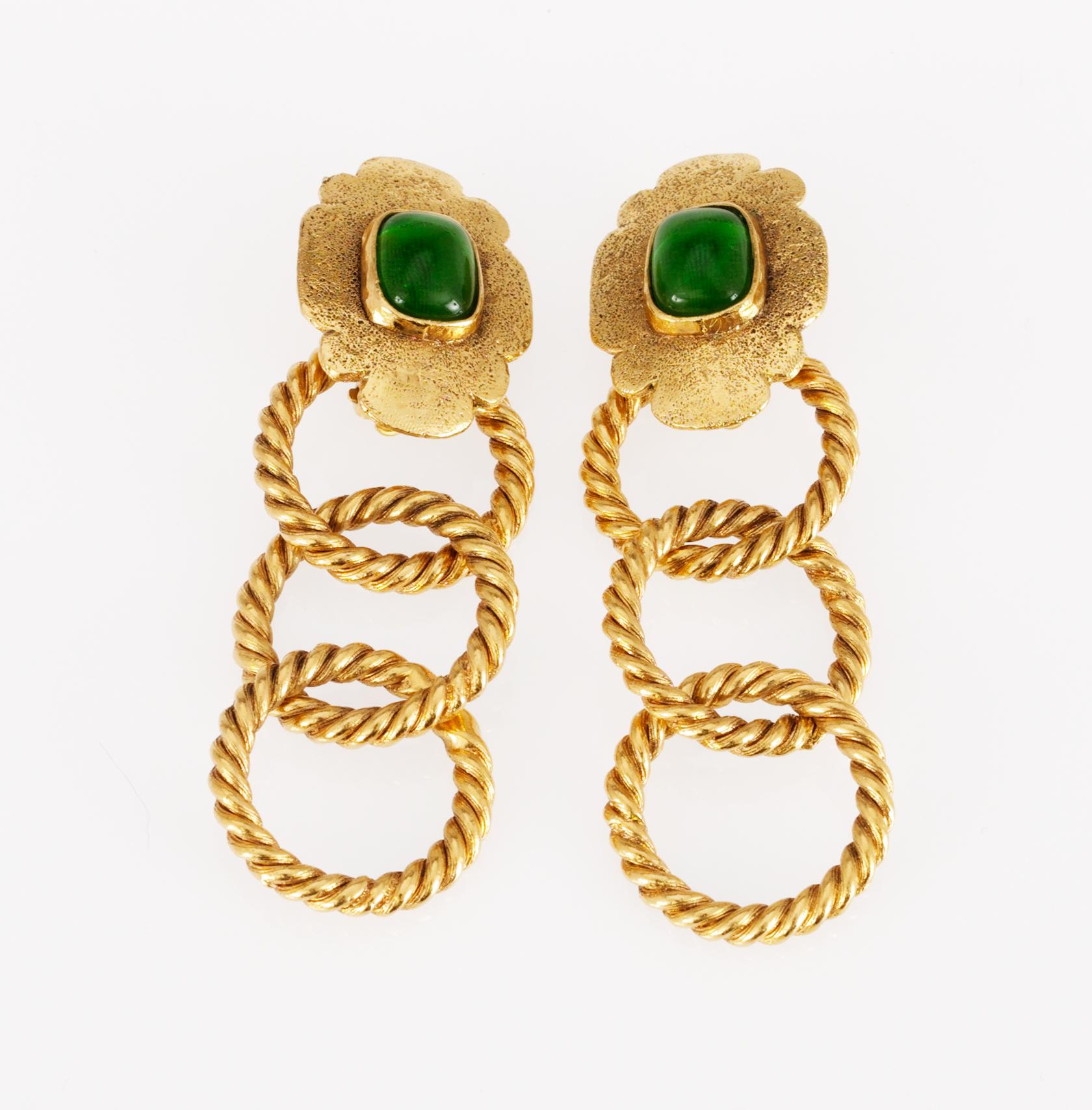 A pair of Chanel earclips.