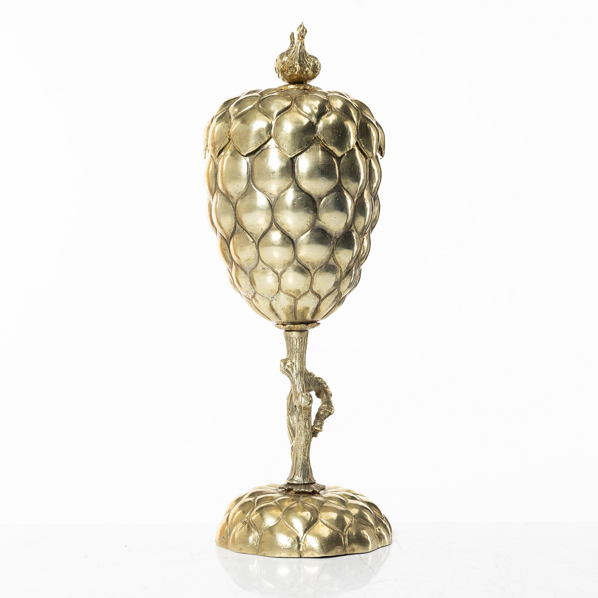 A silver gilt grape cup, historicism, 19th Century.