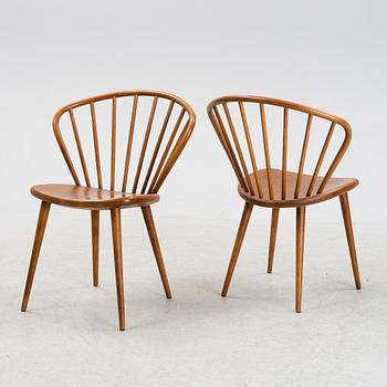 A set of four stained oak 'Miss Holly' chairs by Jonas Lindvall for Stolab, daterade 2019.