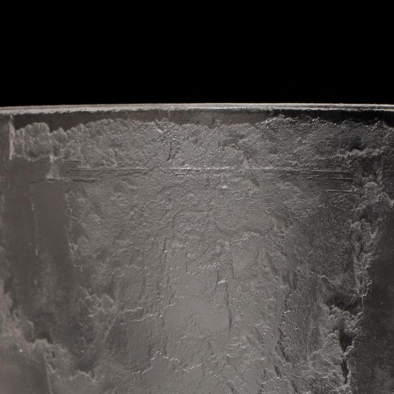 SKÅL, KARAFF samt KYLARE, glas, "iced" Vicke Lindstrand, 1930-tal.