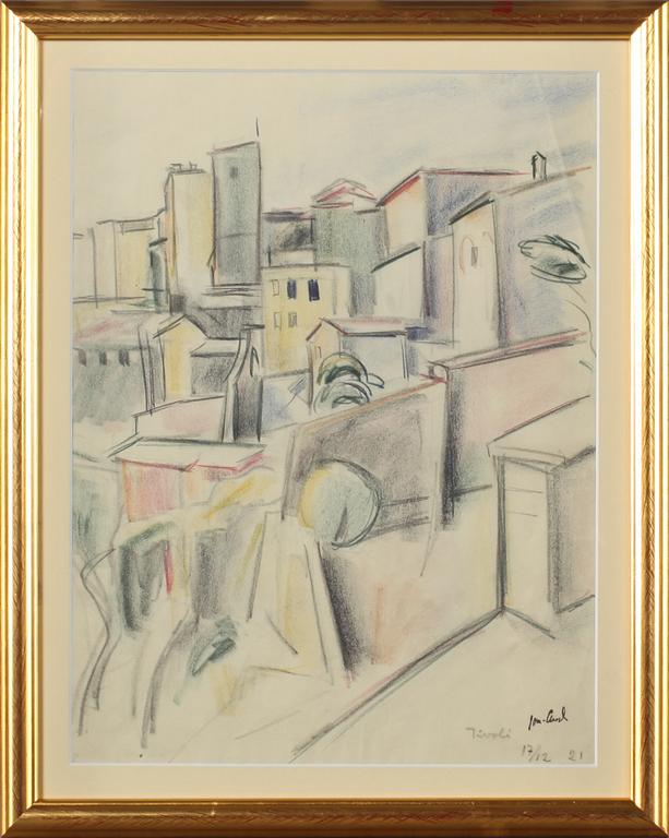 JOHN JON-AND, pastell, "Tivoli", signerad och daterad, 1921.