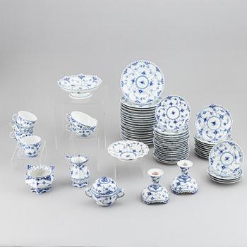 Royal Copenhagen, a part 'Musselmalet' coffee and tea service, Denmark (57 pieces).