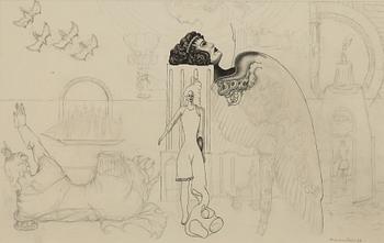 MAX WALTER SVANBERG, mixed media signed and dated.