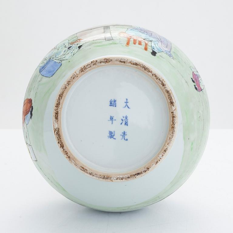 A Chinese famille rose vase, 20th Century.