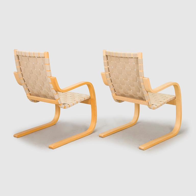 Alvar Aalto, nojatuolipari malli 406 Artek 1900-luvun loppu.
