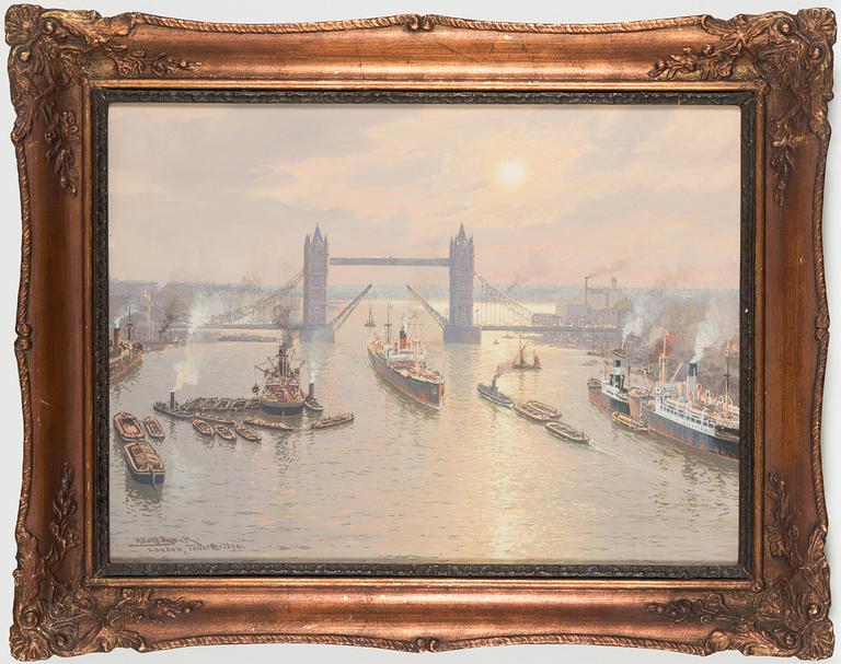Adolf Bock, "London, Tower Bridge".
